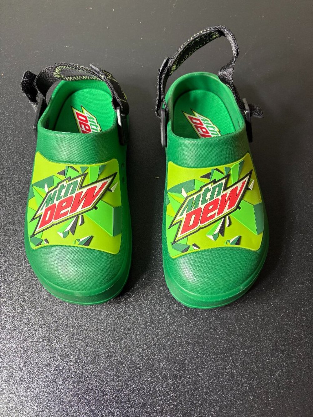 Mtn Dew Crocs Style Men's Adjustable Clogs size 8